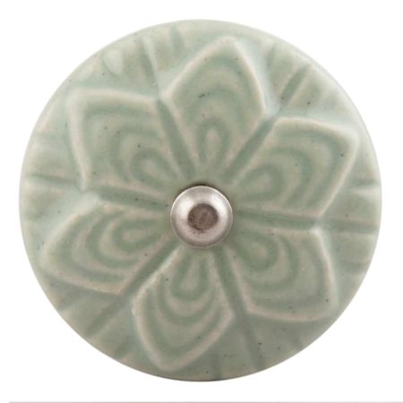 Sage Green Ceramic Flower Wine Stopper